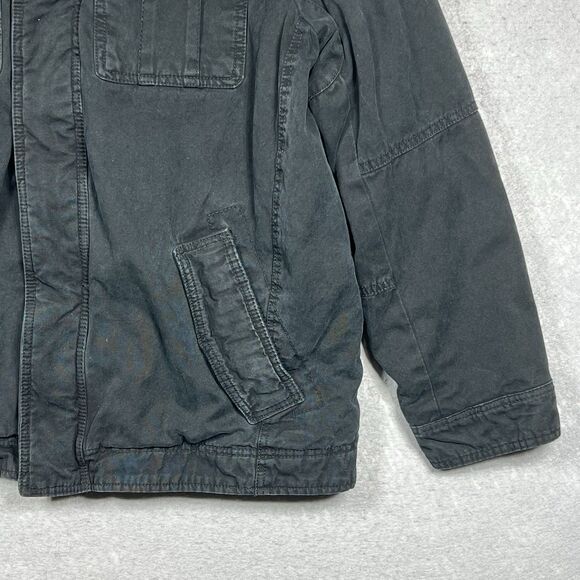 Levi's Denim Trucker Jacket Men's Large Black Sherpa Lined Full Zip - Picture 5 of 14